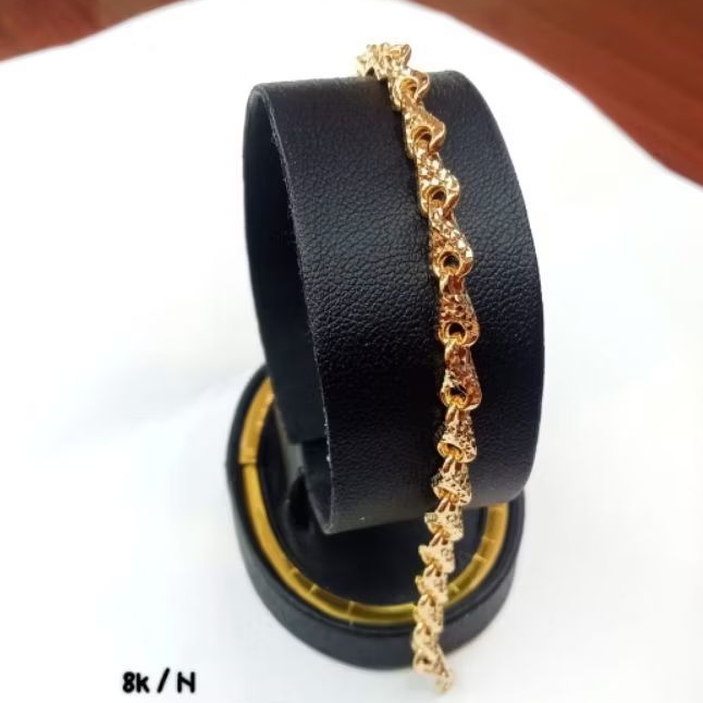 gelang padi rose gold - Emas 375/8k