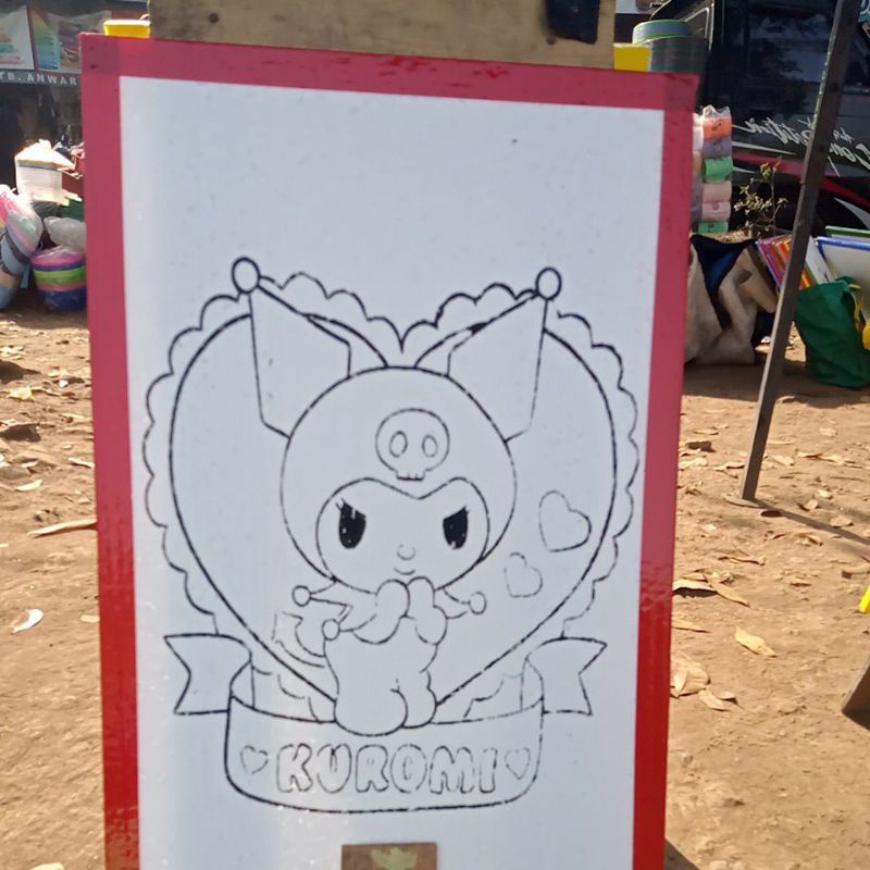 lukisan  anak sterofom ukuran 33x50