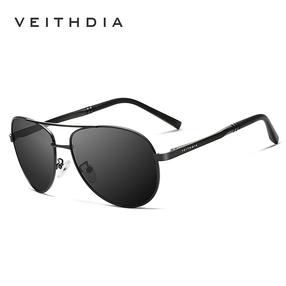 VEITHDIA Kacamata Aviator ORIGINAL Polarized kaca mata hitam anti Sinar UV Matahari Polaroid 1306