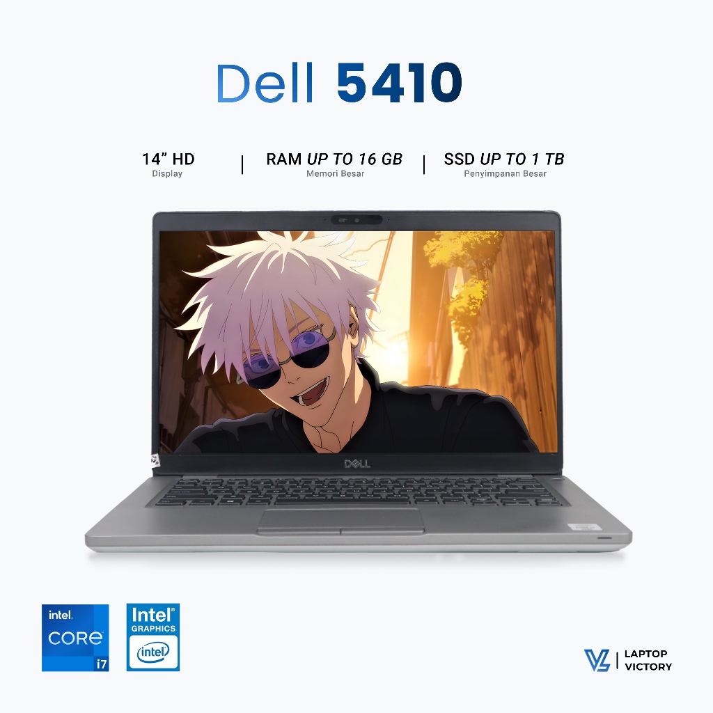 Laptop Kuliah/Kerja/Sekolah Dell Latitude 5410 Core i7 Gen 10 SECOND BERGARANSI BERBONUS