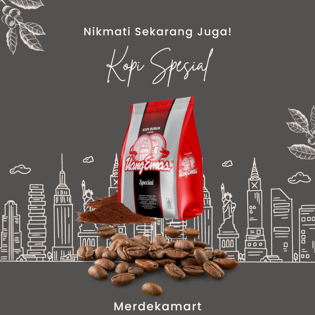 

Kopi Bubuk Uang Mas Spesial Kopi Hitam 1 KG Coffee Susu Gula