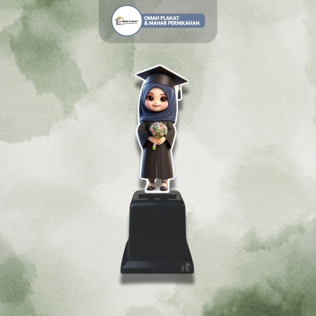 PIALA WISUDA ANAK AKRILIK GRADUATION Model 7 | Tropi Kelulusan Anak Cowok Atau Cewek Berhijab | Vand