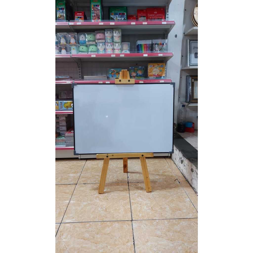 

whiteboard standing ukuran 50x70 cm Papan Tulis Whiteboard Penyangga