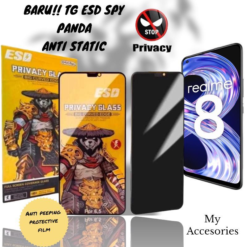 TG SPY PANDA ESD ANTI STATIC Realme 8 8 Pro Realme 8 Nfc Realme 7 Realme 7i Realme 6 Realme 5 Realme