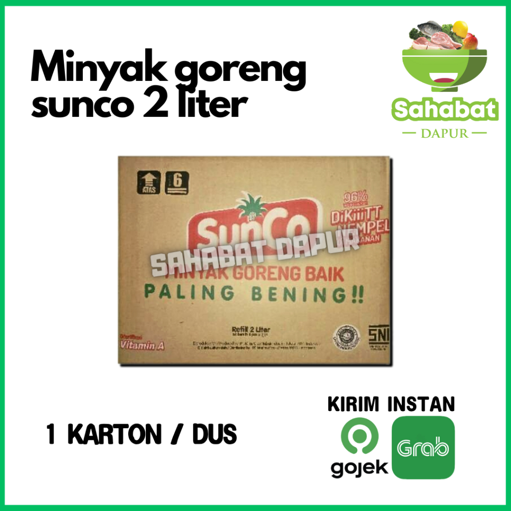 

Minyak Sunco 1 Dus isi 6 Pouch x 2 Liter - Sahabatdapur