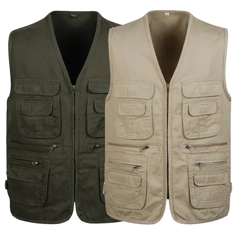 ZERONINE - Vest Rompi Tactical Premium Original Distro Terbaru Warna Cream / Rompi Wartawan Kekinian