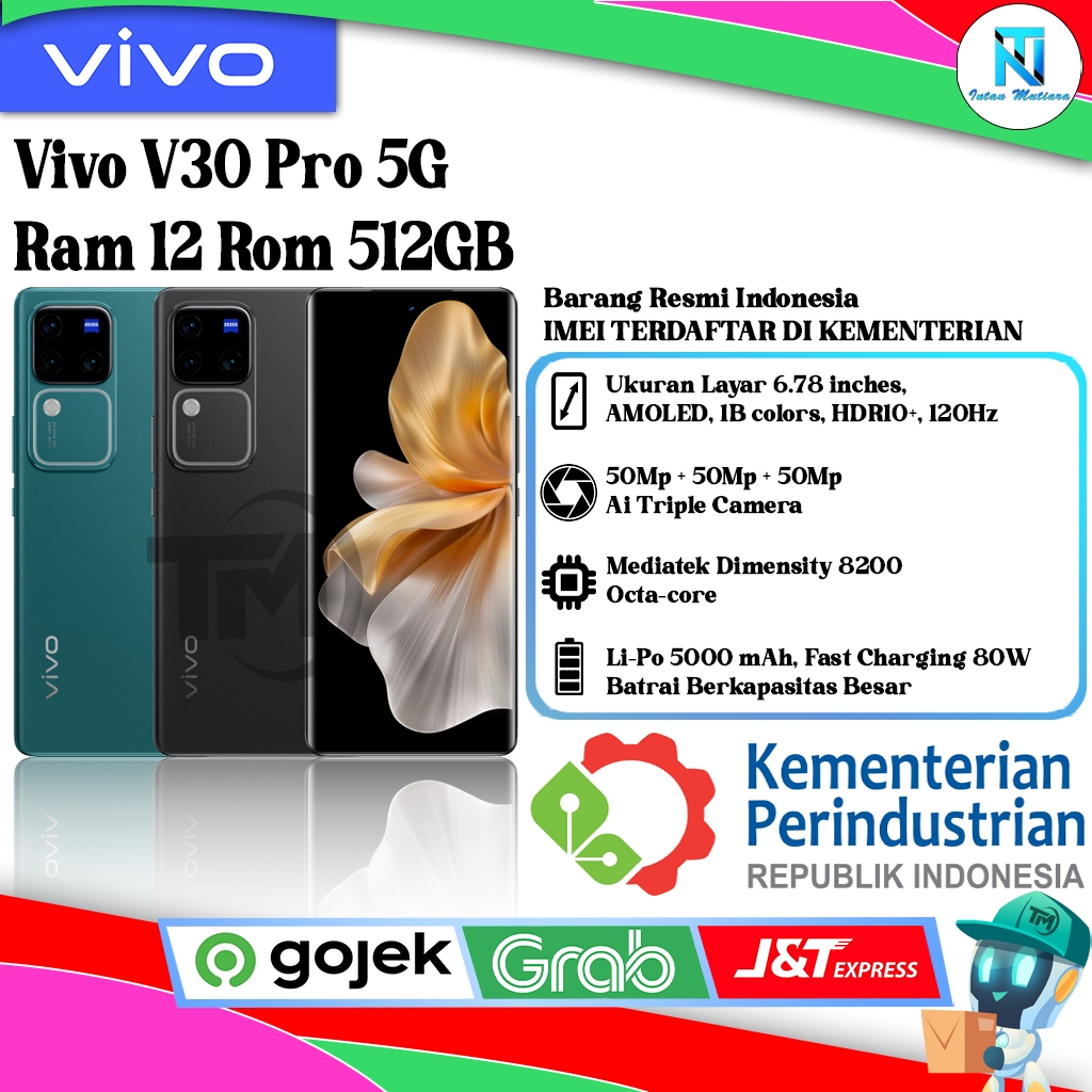 Vivo V30 Pro 5G Ram 12GB Rom 512GB