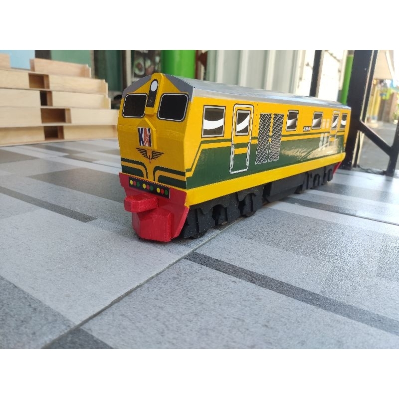 miniatur kereta kayu bb301 vintage