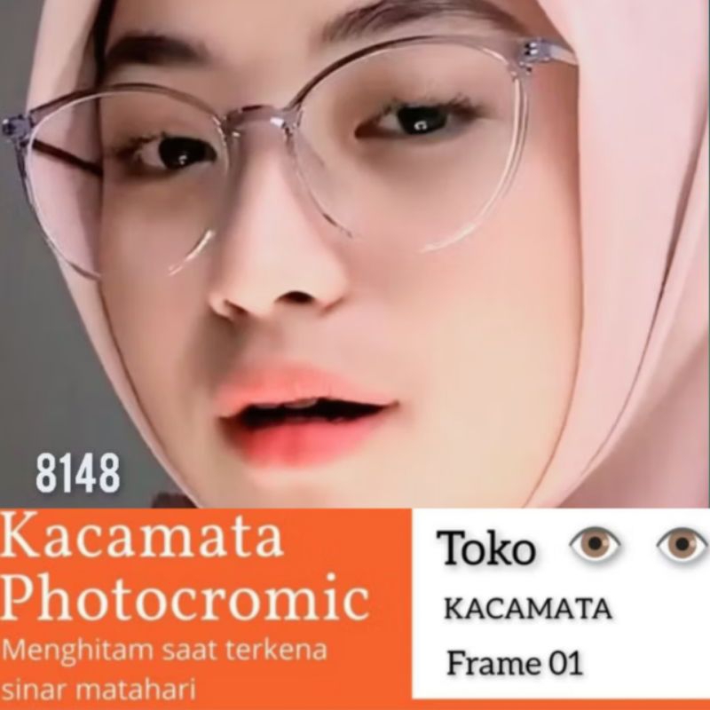 KACAMATA FRAME 8148 PAKET LENSA PHOTOCROMIC