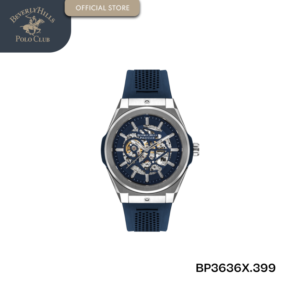 Beverly Hills Polo Club Jam Tangan Pria BP3636X.399 Dark Blue Silver