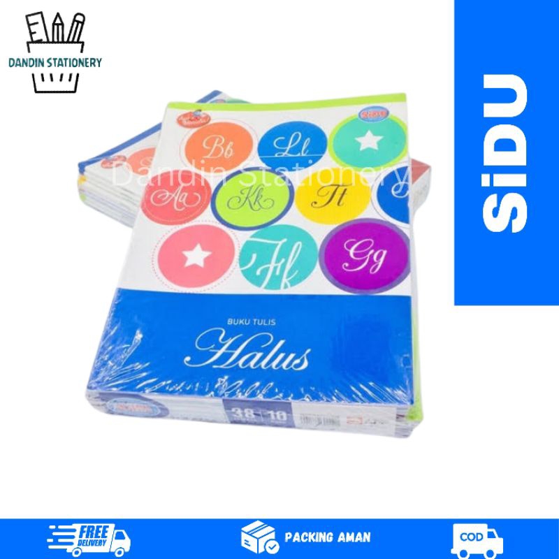 

(1 PACK) Buku Tulis Halus Sidu / Buku Tegak Bersambung Sinar Dunia 38 Lembar
