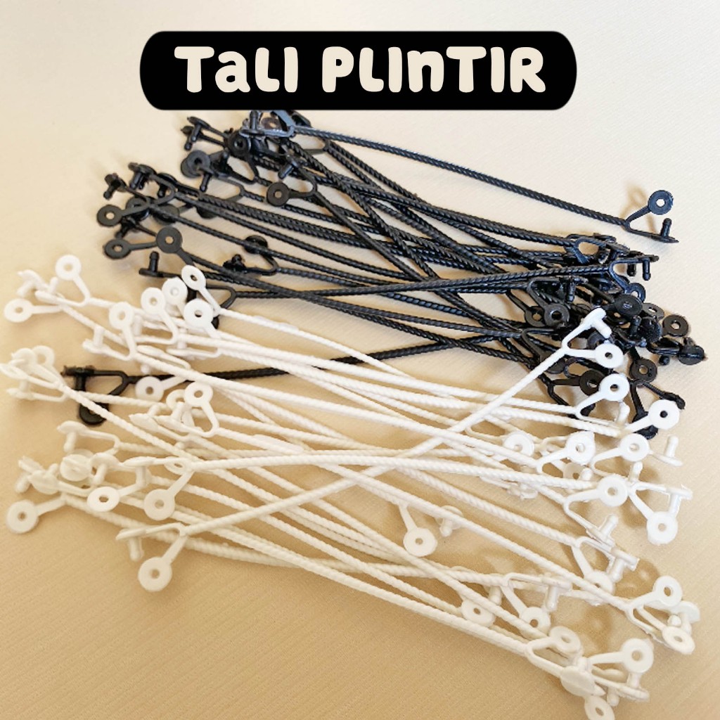 

Tali Plintir Untuk Souvenir Goodie Bag Warna Hitam Putih 17 cm