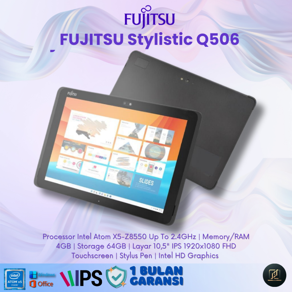 Laptop Tablet Windows Fujitsu Arrows Q506, Intel Atom X5 1,4GHz, RAM 4GB, Storage 64GB, 10.1" Displa