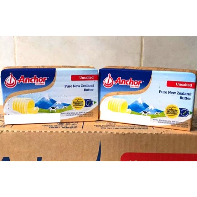 

ANCHOR UNSALTED BUTTER 227GR HALAL ENAK IMPORT NEW ZEALEND PREMIUM