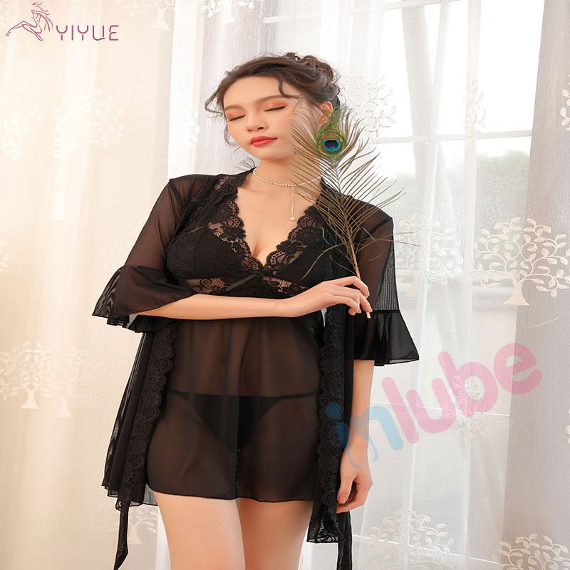 Yiyue Seksi Pakaian Dalam/lingerie Seksi/Berisi Stoking+Stiker Dada