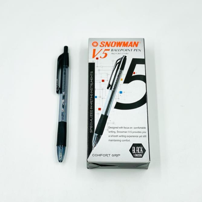 

( StaLand / DAPAT 1 BUAH ) BOLPEN SNOWMAN V-5 / Pulpen Bolpoin Snowman V5 V-5 0.7mm