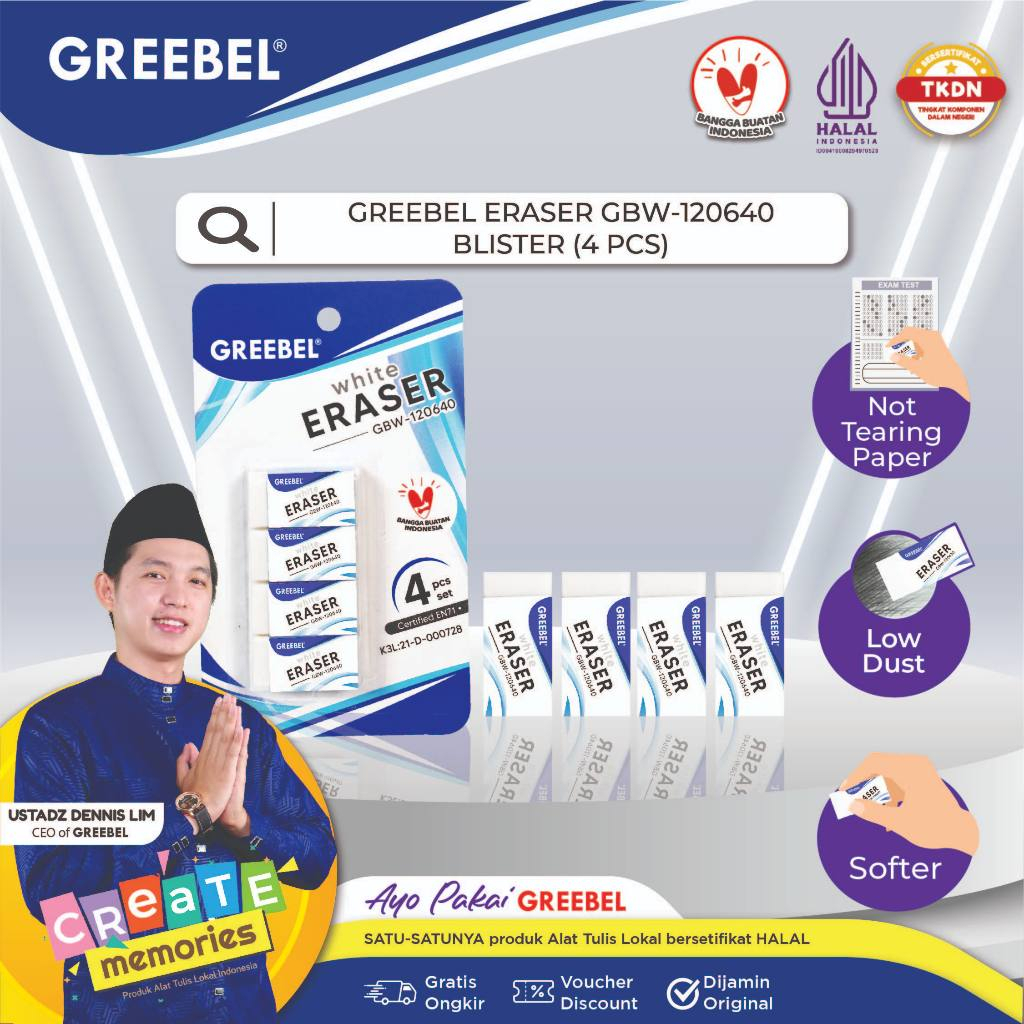 

Greebel Penghapus Set 4 Kecil EW 30 - Penghapus Greebel