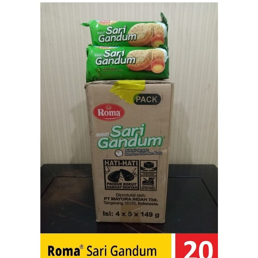 

1 Dus Roma Sari Gandum Roll 149gr Isi 20 pcs / 1 Karton