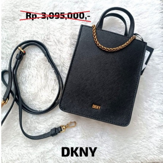 NEW Original DKNY Leather Sling Bag Tas Selempang Kulit