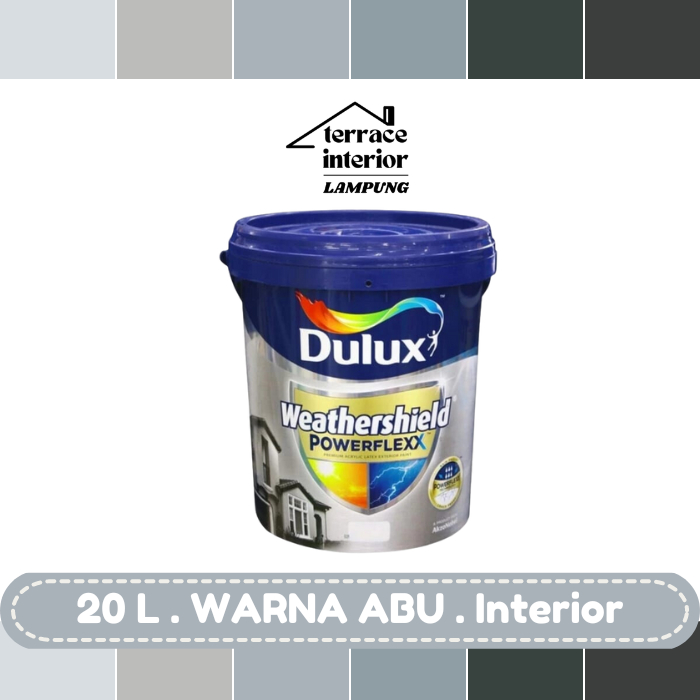 Cat Tembok Dulux Weathershield Powerflex Exterior 20 L Abu Gloss