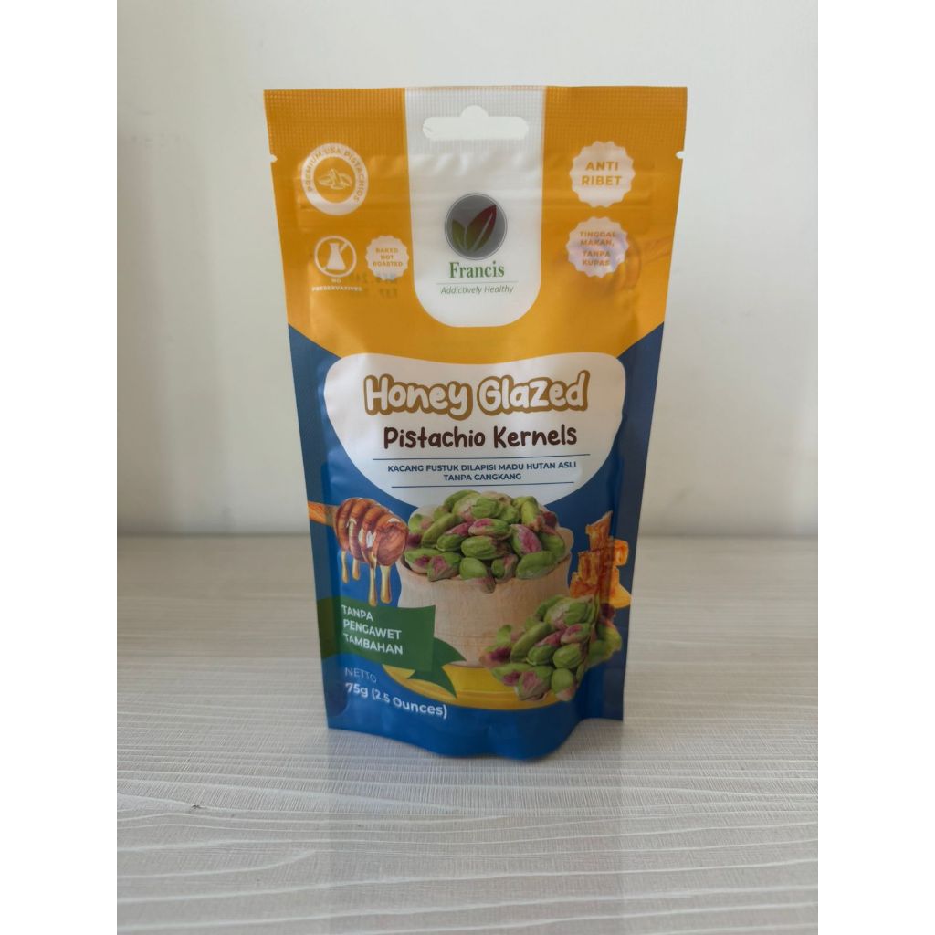 

Honey Glazed Pistachio Kernels Francis Organic 75 G