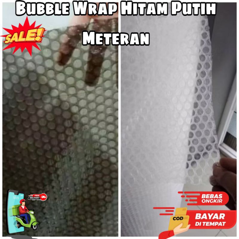 

Bubble Wrap Hitam Putih 125cm x 100cm Meteran Jamin Tebal MTAP