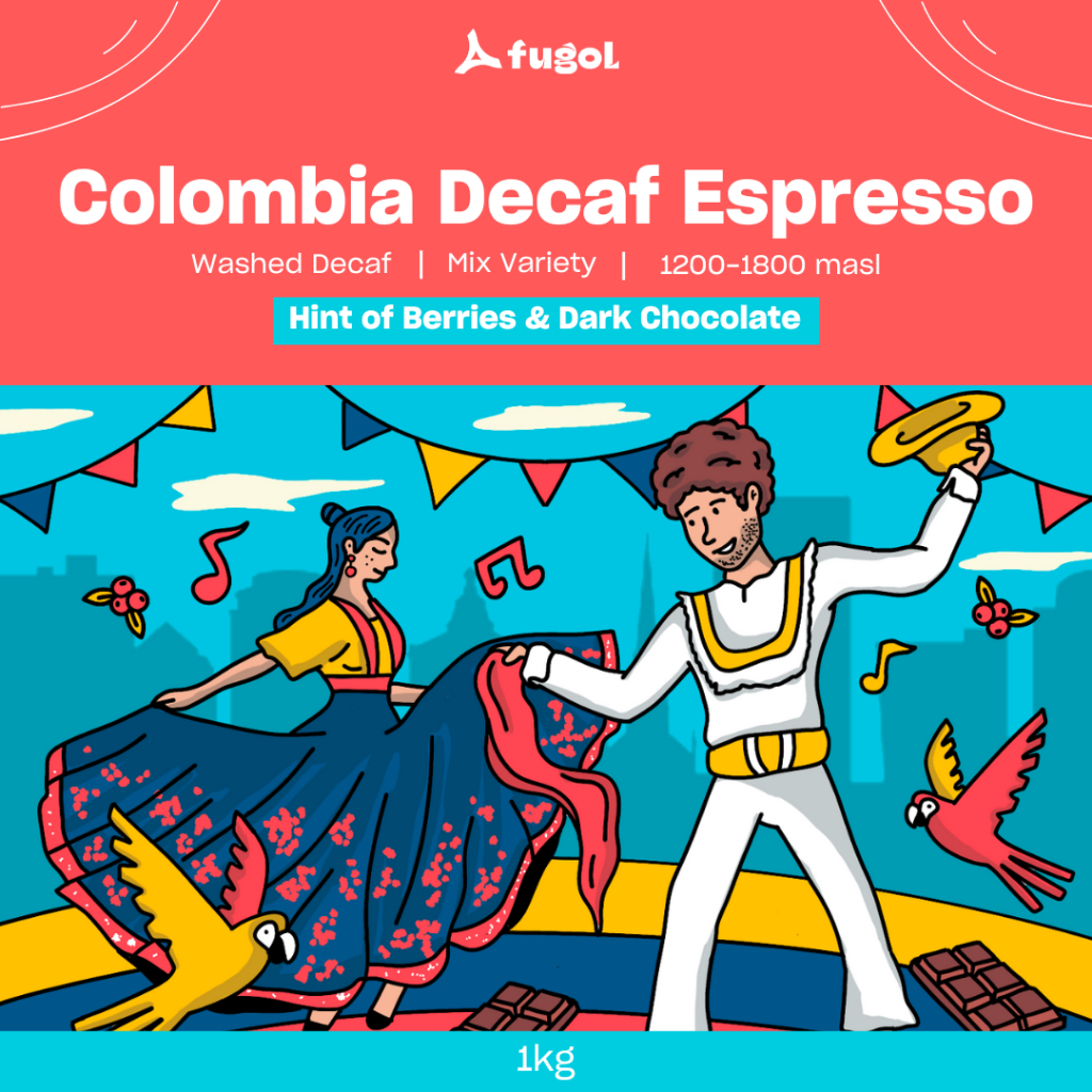 

Kopi Espresso Colombia Decaf (1 KG) Specialty Coffee Full Arabica