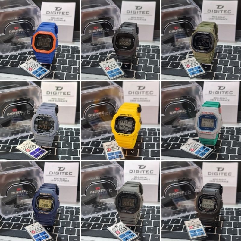 Jam Tangan Pria Fashion Digitec  MDG-6024T Original  || jam digital