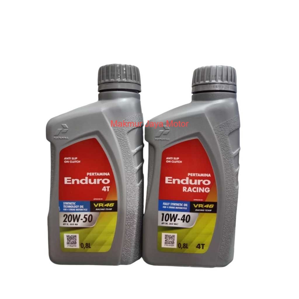 Pertamina Oil Enduro 4T Oli Series Varian Isi 800ML (Dijamin Asli) , Enduro 4T 20W/50 , Enduro Racin