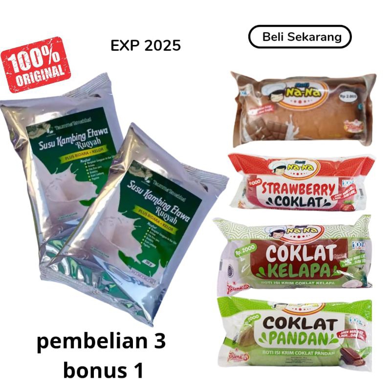 

SUSU KAMBING ETAWA RUQYAH PLUS BIDARA DAN KELOR 100% Asli
