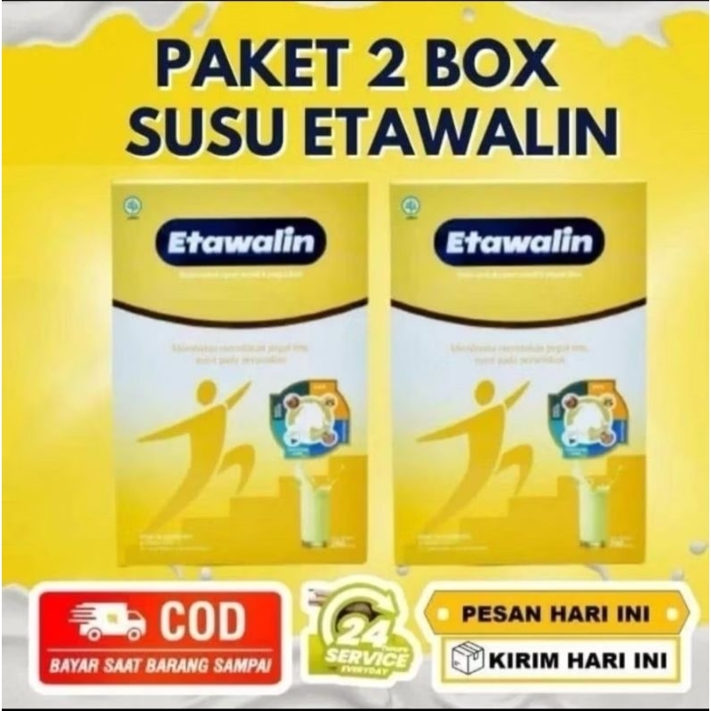 

Susu Etawalin Paket 2 Box - Susu Kambing Etawa Tingkatkan Kepadatan & Kesehatan Tulang Tulang Sendi Susu Anti Pengapuran Sendi Asam Urat Rematik