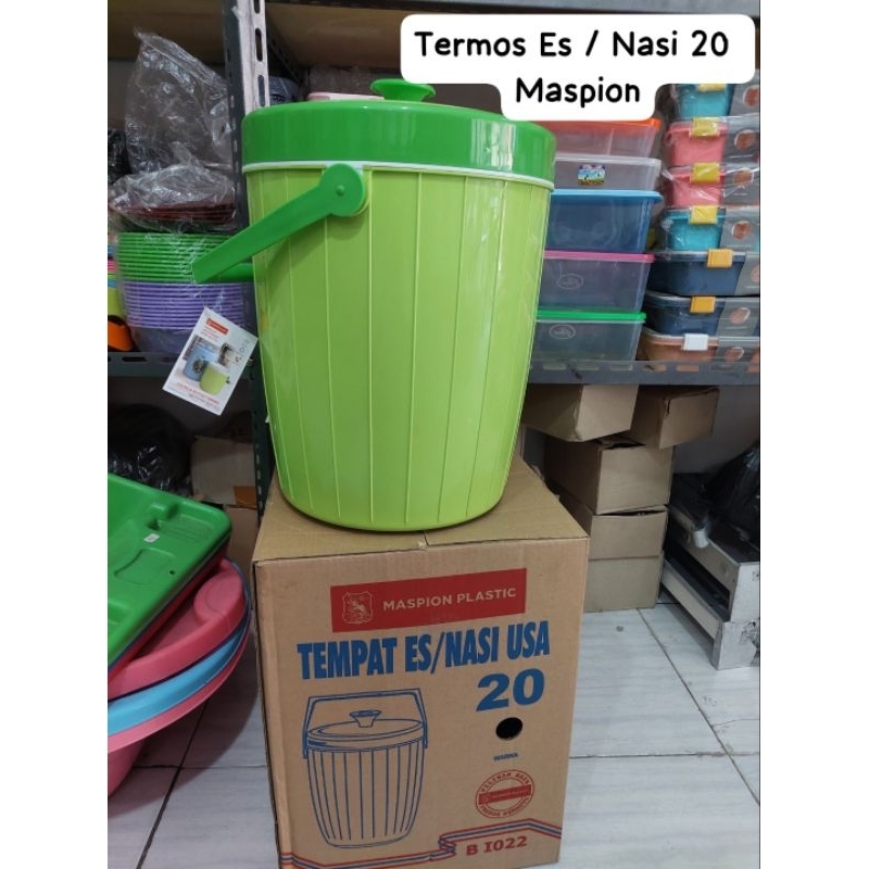Termos nasi maspion 20ltr/ termos es / rice bucket / nasi /es batu / termos serbaguna / termos maspi