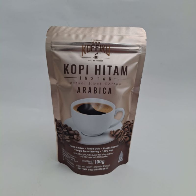 

KOFFIKU Arabica kopi hitam tanpa ampas kemasan 100gram