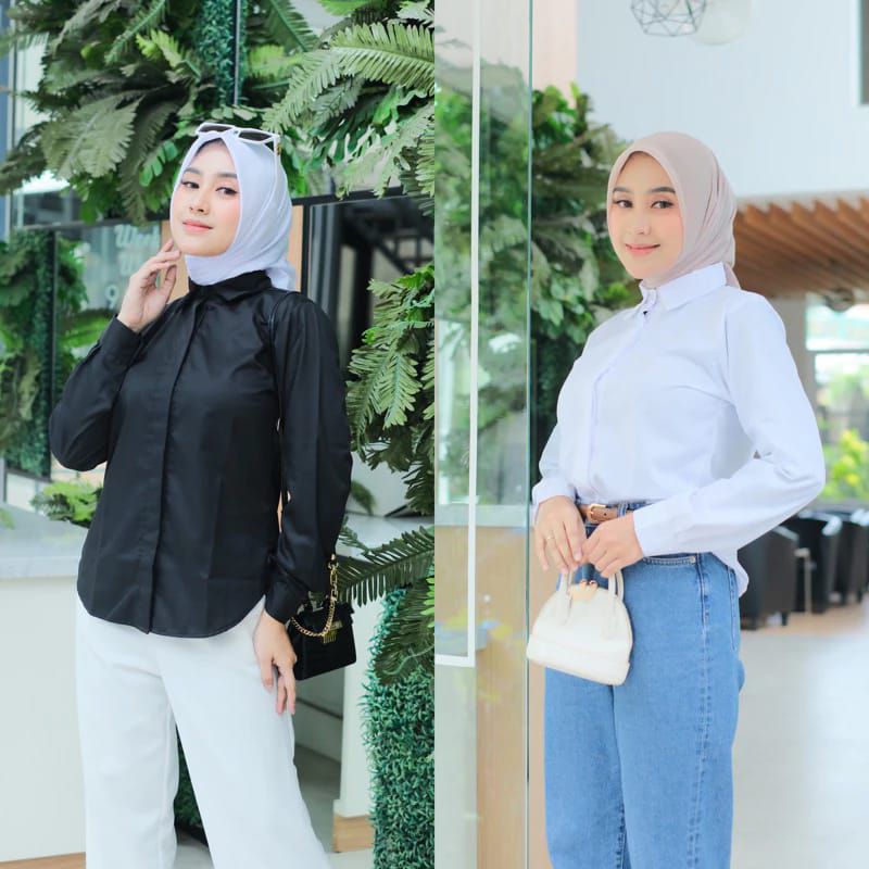 Baju Kemeja Putih Wanita Kerja Kantor Kekinian