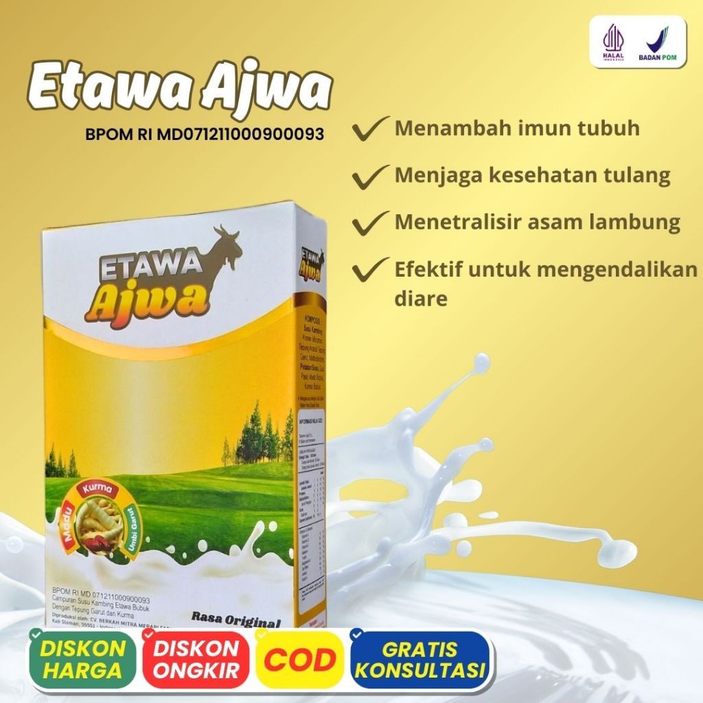 

Susu Kambing Etawa Bubuk Plus kombinasi Kurma Ajwa Bantu Merawat Lambung Dari Asam