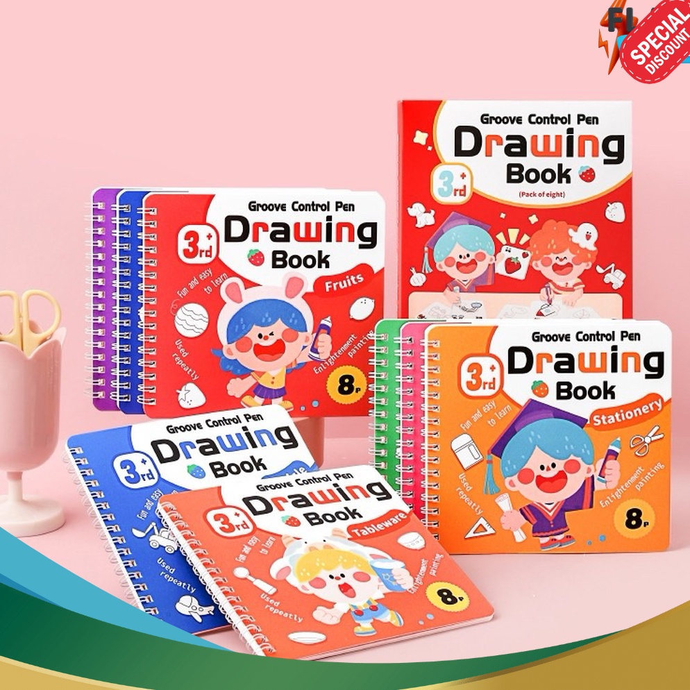 

TERJAMIN BAGUS DRAWING BOOK 1 Paket isi 4 BUKU PULPEN Buku Mewarnai Anak Coloring Book Berbagai Tema Buku Gambar Mewarnai