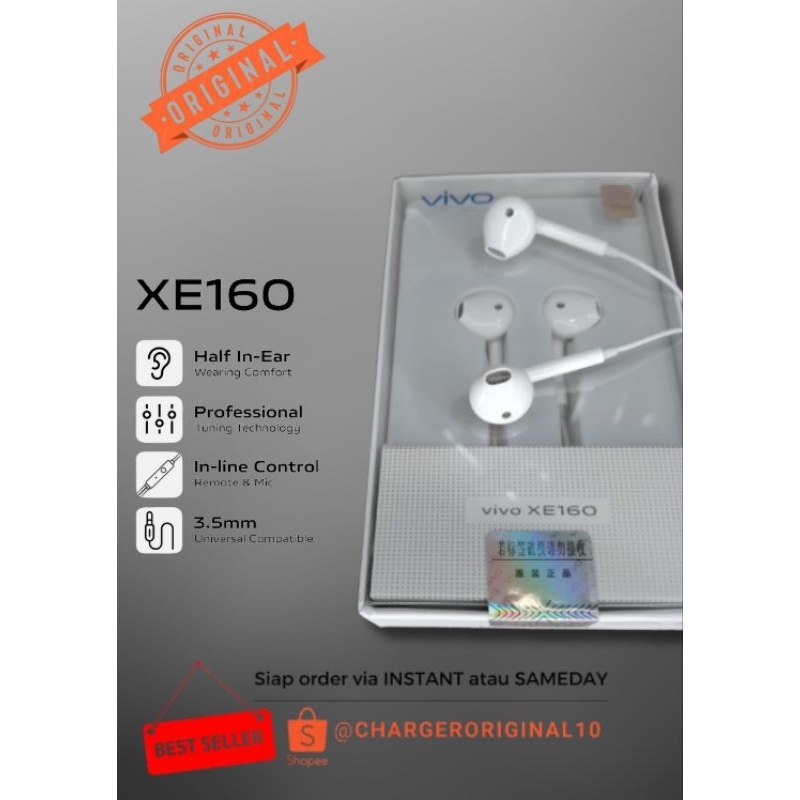 Headset vivo V30 vivo Earphone V23 Henset vivo Y22 Y35 Y36 Y17S Y16 Y19 Hanset vivo Hansfree vivo V2
