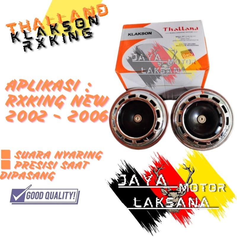 KLAKSON HORN LAKSON PAKET PLUS BRAKET ORIGINAL THALLAND 12 VOLT APLIKASI YAMAHA RXKING RX KING NEW 2