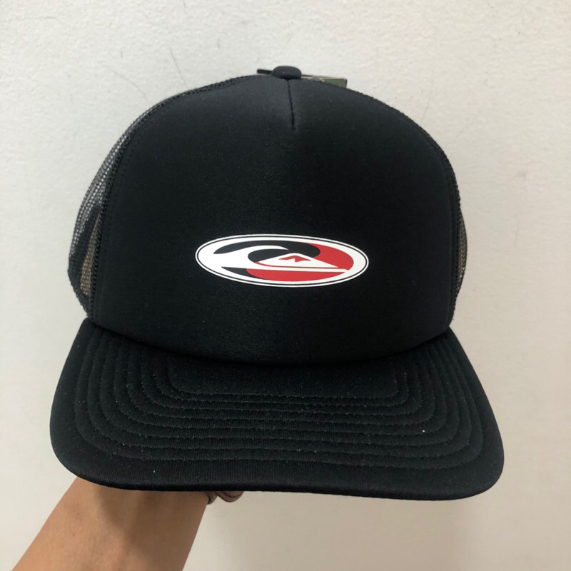topi quiksilver original griff trucker cap blak headwear new