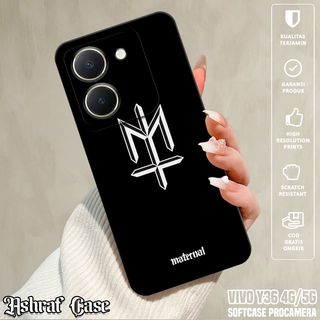 Case VIVO Y36 4G / Y36 5G - Casing VIVO Y36 5G / Y36 4G  Motif MTRNL - Silikon Hp VIVO Y36 - Softcas