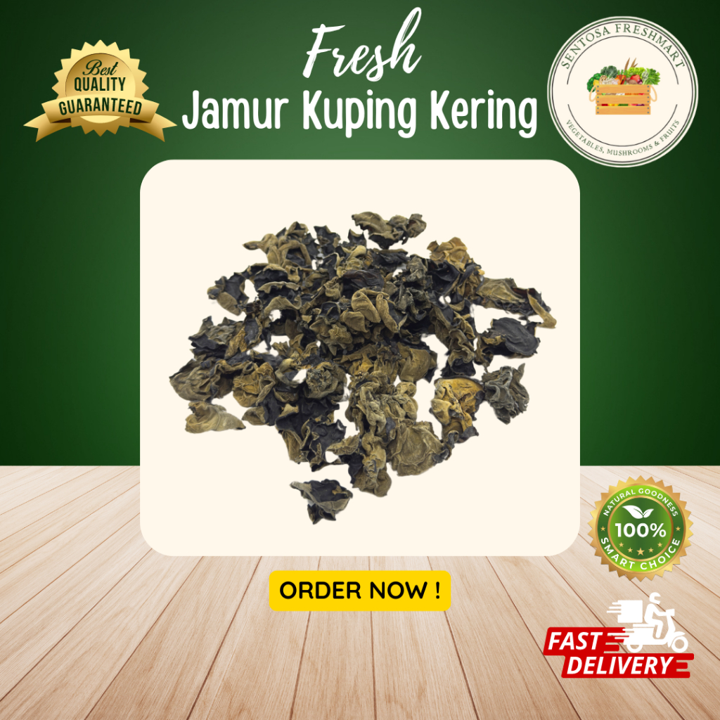 

[SENTOSA FRESHMART] JAMUR KUPING HITAM KERING per PACK @100gr