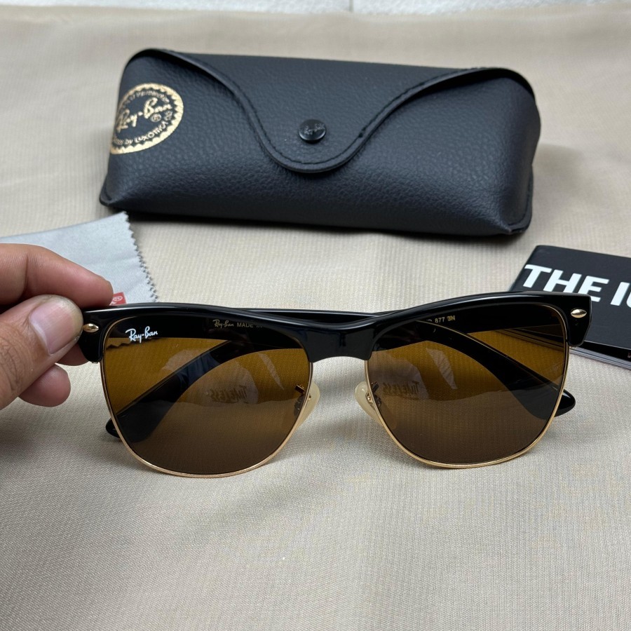 Kacamata Rayban Oversized Black Brown Second Original