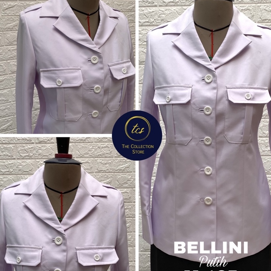 Boom BLAZER BELLAGIO SERAGAM PUTIH PNS DINAS BLAZER GURU JAS PUTIH