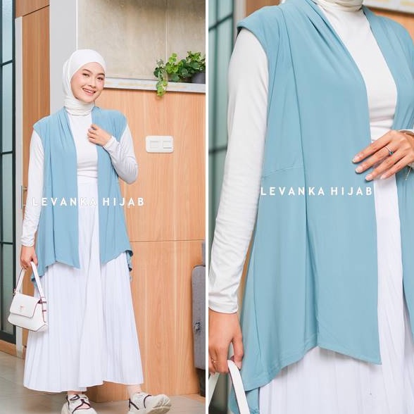 berkualitas Outer Pendek  Kardan wanita bahan jersey korea  model outer tanpa lengan  CCa