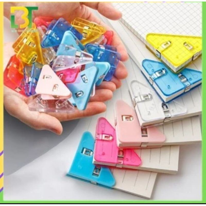 

paper clip segitiga warna warni sudut penjepit buku