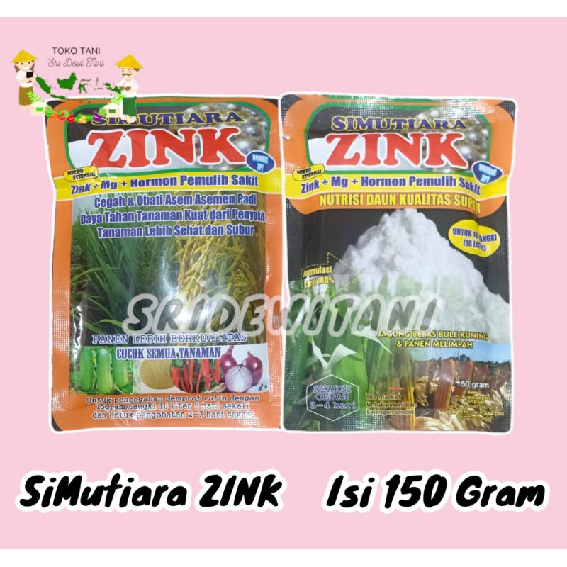 ZINK 150 Gram Pupuk Si Mutiara Zink Kristal Plus Nutrisi Mg Pemulih Semua Tanaman