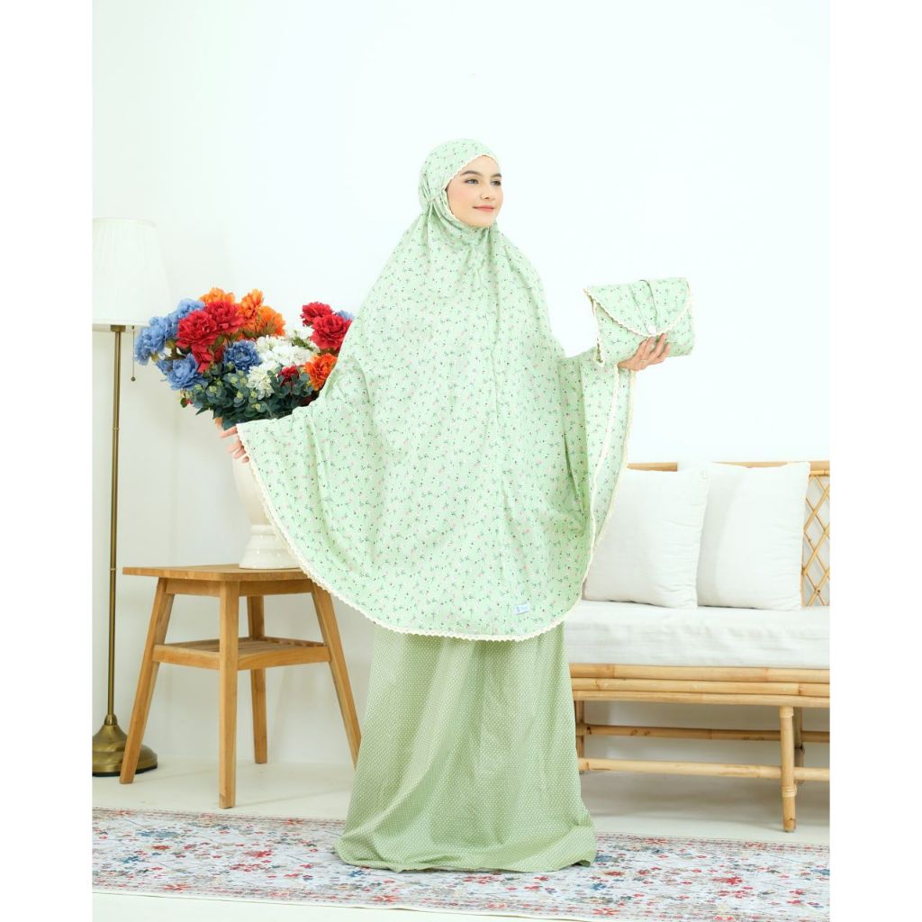 Mukena Katun Jepang Asli Tokai bahan adem dan nyaman dipakai