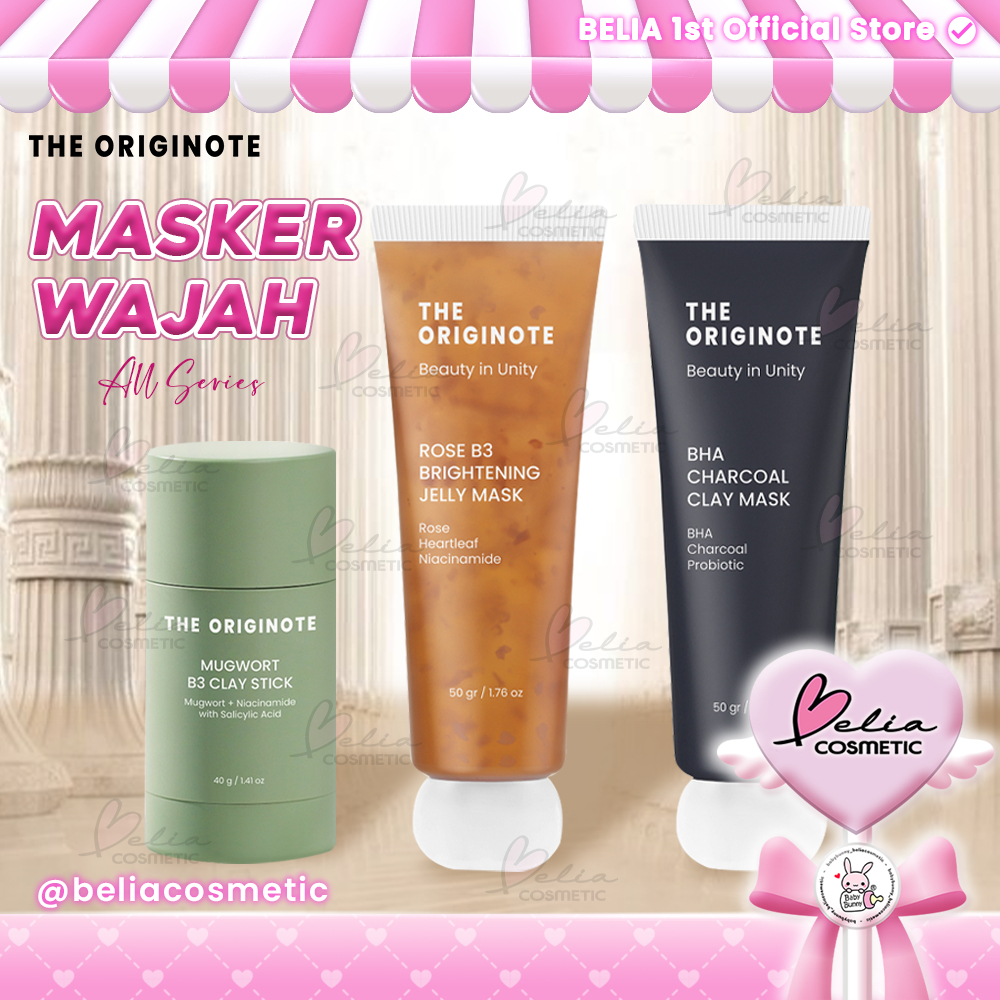 ❤ BELIA ❤ THE ORIGINOTE Face Mask Series | Masker Wajah | Mugwort B3 Clay Stick Mask | Rose B3 Brigh