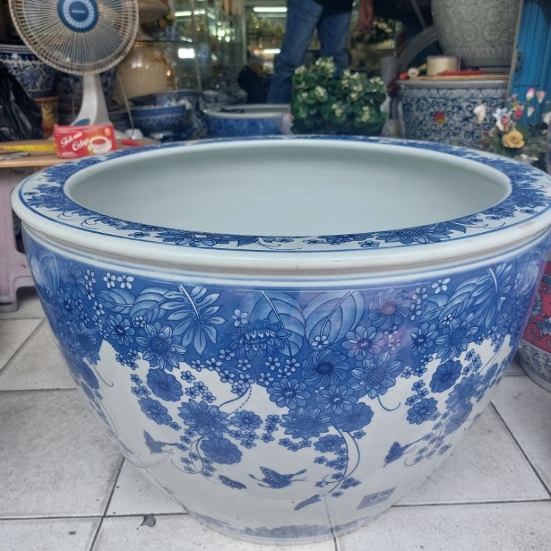 Pot jumbo keramik/com keramik besar/bak ikan keramik/meja teras keramik