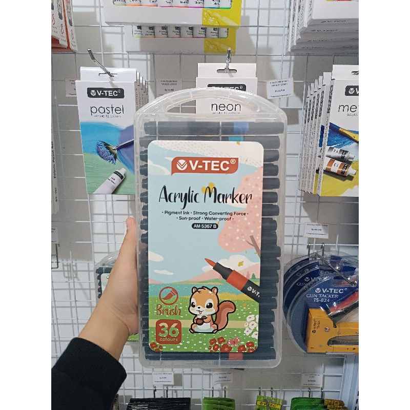 

V-tec Acrylic Marker 36pcs / Spidol Acrylic / Acrylic Marker / Spidol / Pen Marker